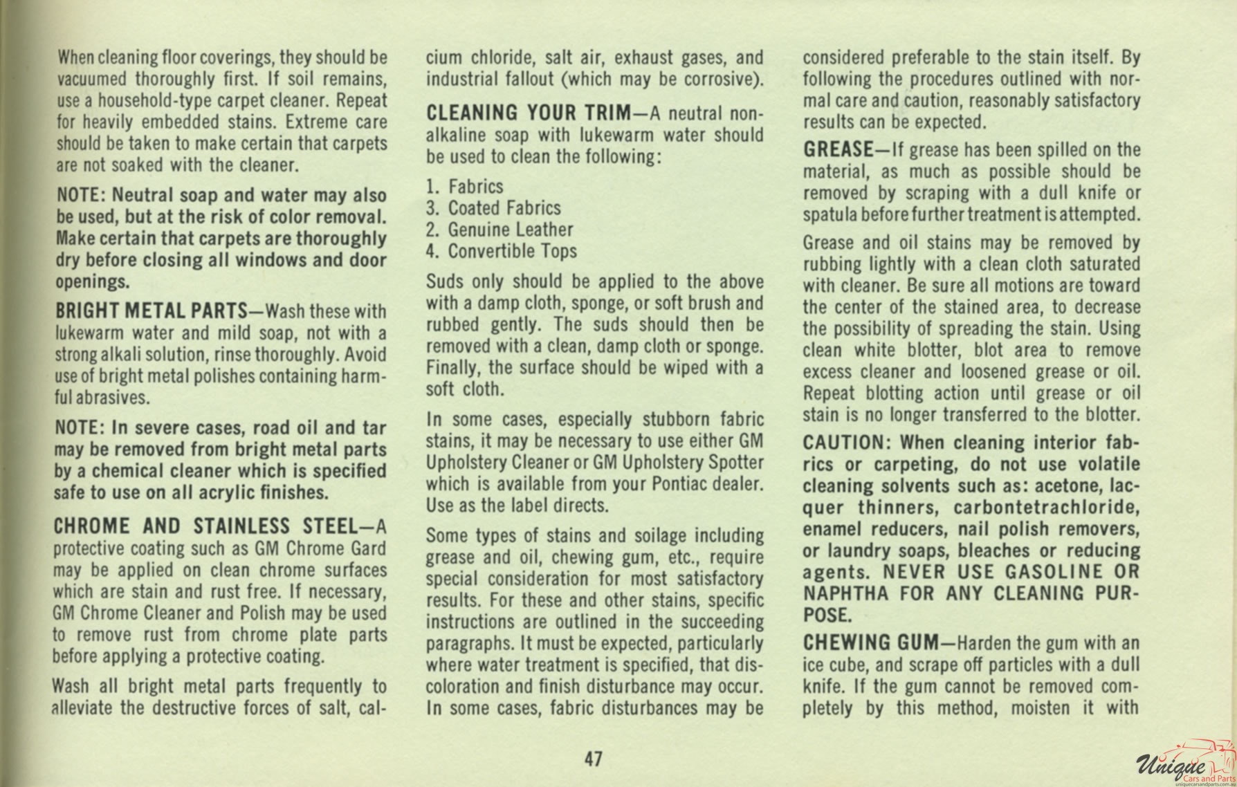 1969 Pontiac Owners Manual Page 66